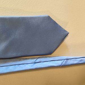Solid baby blue tie